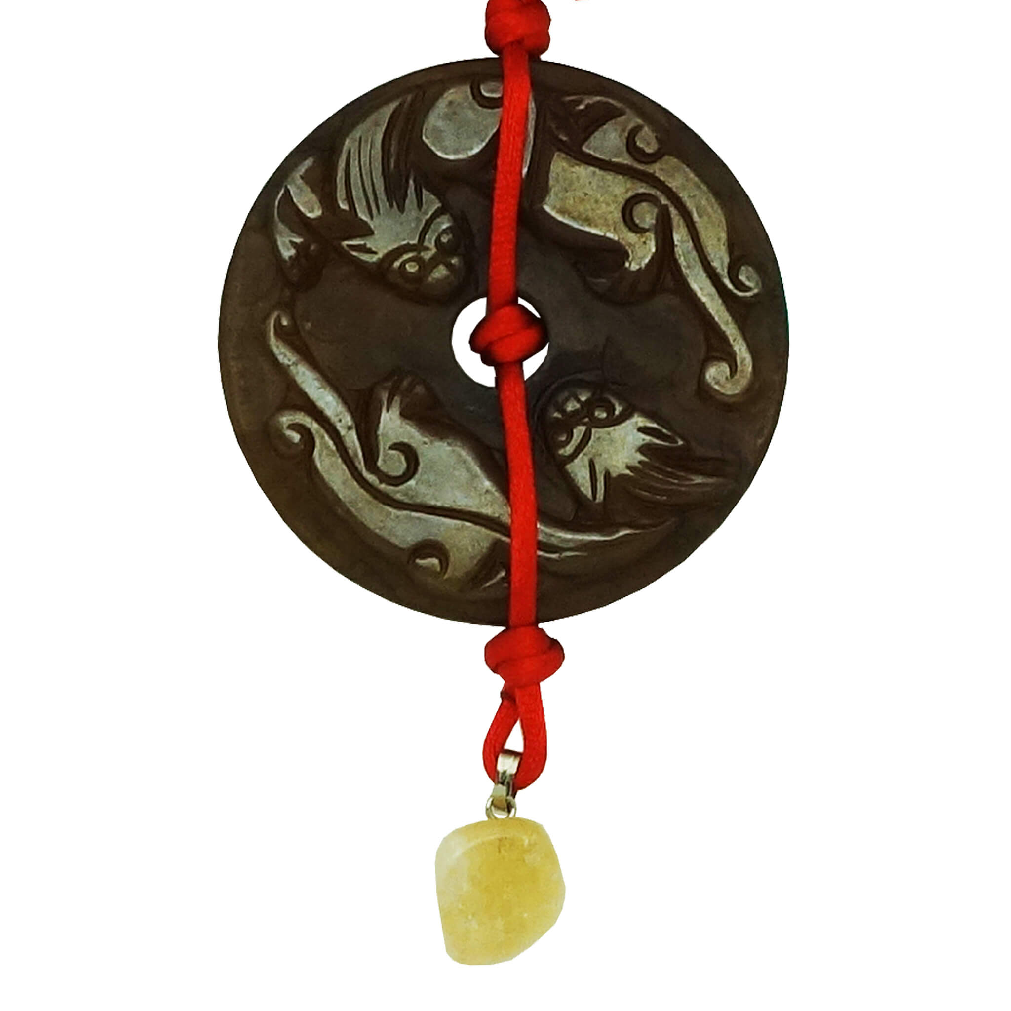 Amulette double dragon : richesse et protection - Porte-bonheur FS & Déco  d'Asie/Amulettes & Talismans - Magie d'Asie